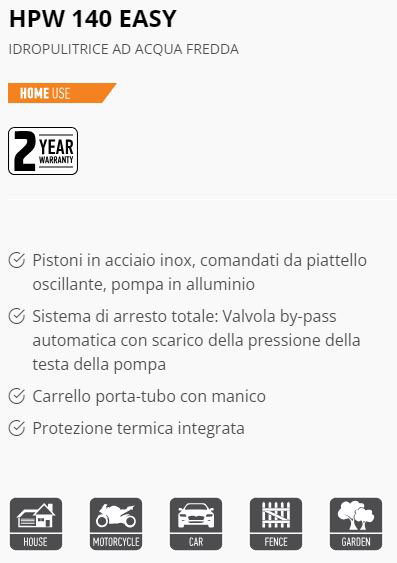 Idropulitrice acqua fredda FF Group HPW 140 Easy